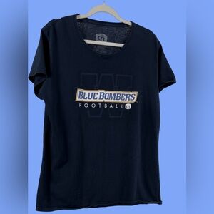 👛ANY 2/$20) CFLShort Sleeved Winnipeg Blue Bombers 100 percent Cotton Jersey XL